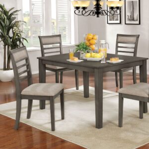 TAYLAH DINING TABLE SET 5PC GREY